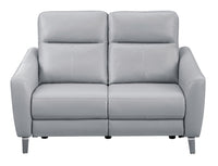 Derek Upholstered Power Sofa, Light Grey