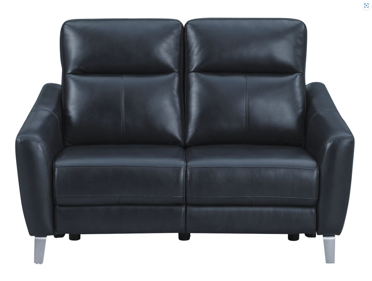 Derek Upholstered Power Loveseat, Blue