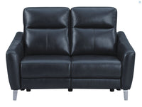 Derek Upholstered Power Loveseat, Blue