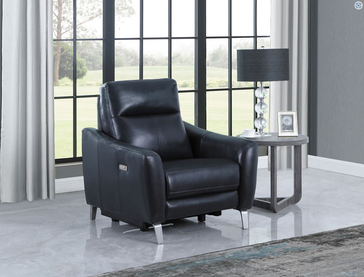 Derek Power Recliner, Blue