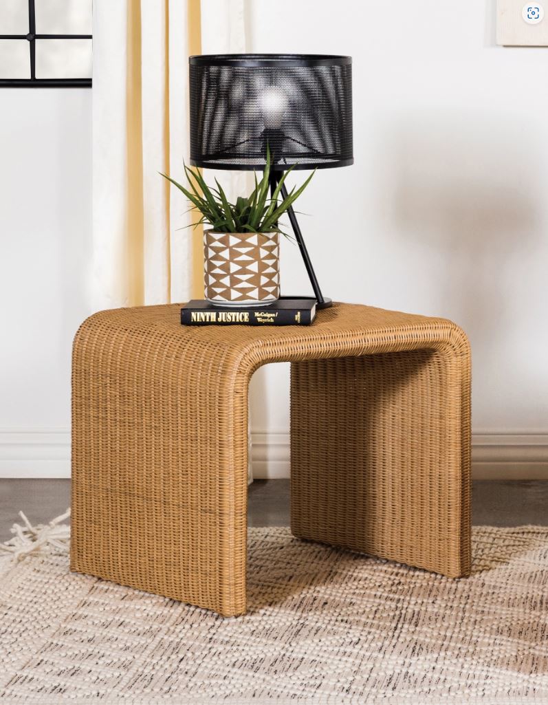 Juanita Square Rattan End Table Natural