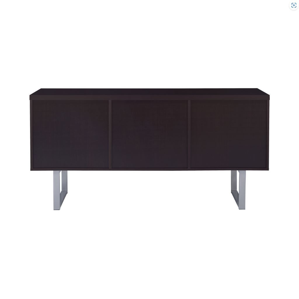 Lawtey 5-Drawer Credenza With Adjustable Shelf Cappuccino