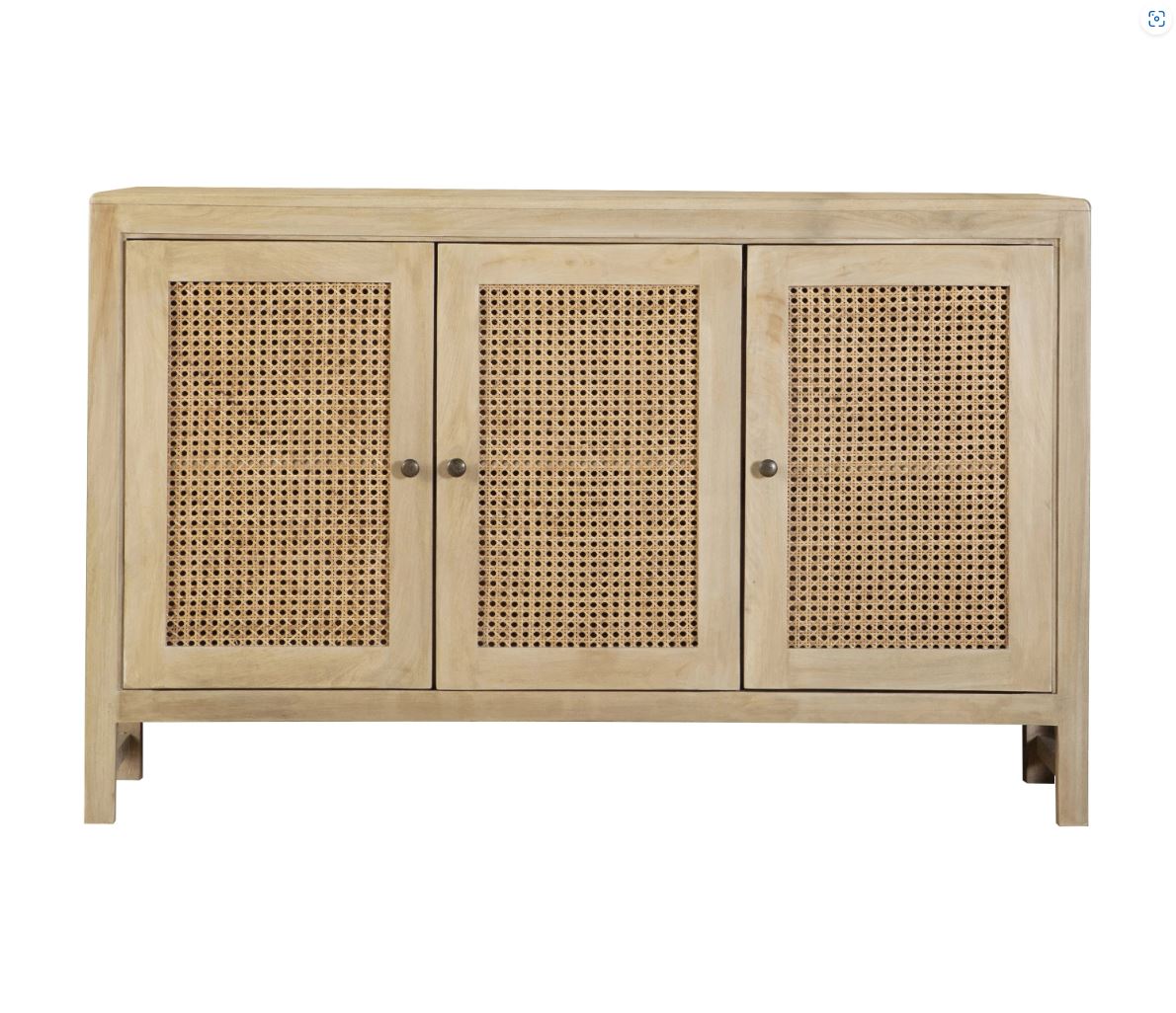 Amaryllis Rectangular 3-Door Accent Cabinet Natural